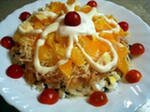 Салат с апельсинами и курицей и яблоком «Катрин» 