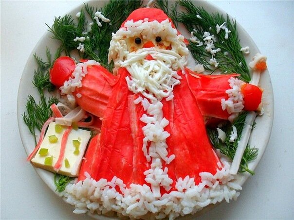 Салат Дед мороз : Новогодний рецепт с фото  