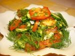 Салат из помидоров и огурцов рецепт с фото
