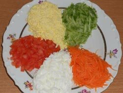 Овощной салат цветик-семицветик рецепт с фото