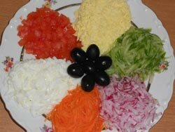 Салат в форме цветка рецепт с фото