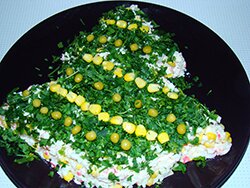 Новогодний салат Елочка