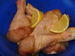 Запеченные куриные ножки с лимоном