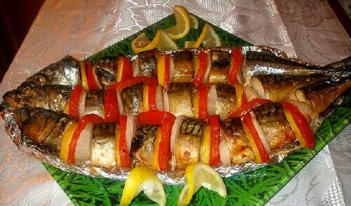Запеченная скумбрия в духовке Запеченная скумбрия в духовке