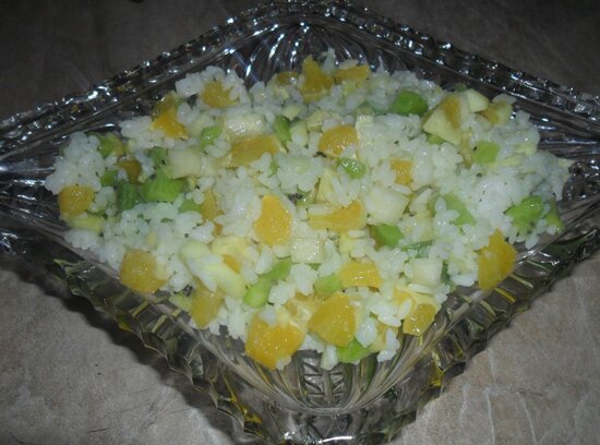 Фруктовый салат со сладким рисом рецепт