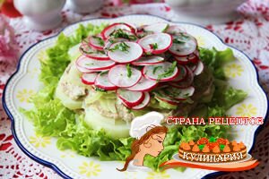 Летний салат из редиски с молодым картофелем «Сакура»