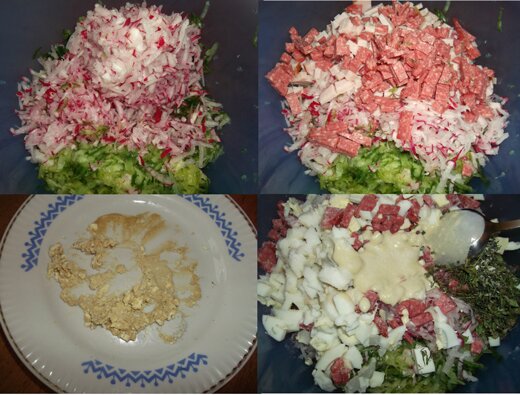 Рецепт приготовления окрошки на кефире