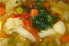 Овощной суп с цветной капустой рецепт приготовления 