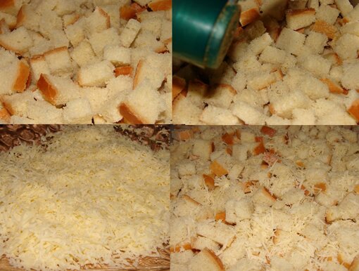 Рецепт приготовления сухариков с сыром