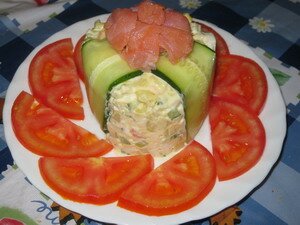 Салат с семгой слабосоленой рецепт