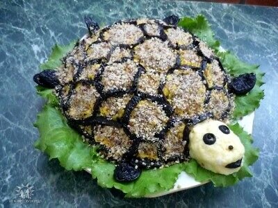 Салат Черепаха рецепт с черносливом 