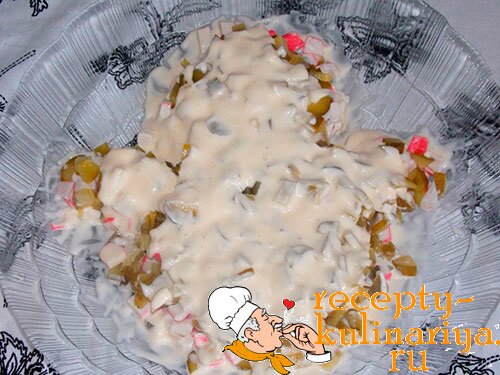 Новогодний салат Снеговик рецепт с фото